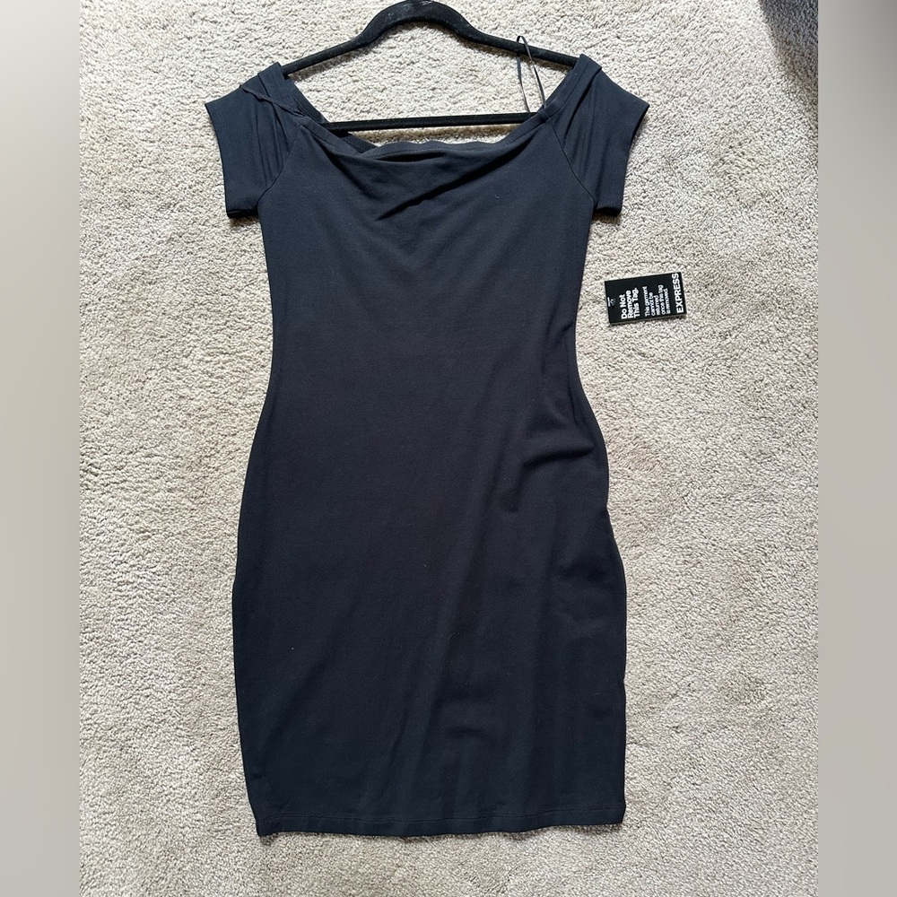 Express Black Bodycon Mini Dress